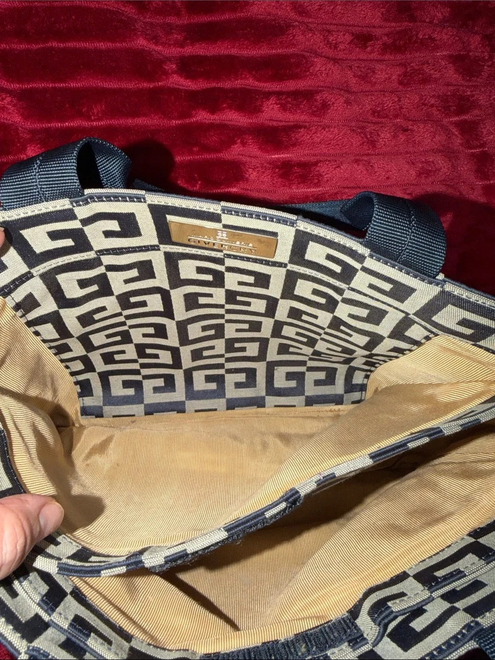 Givenchy geometric print canvas tote bag